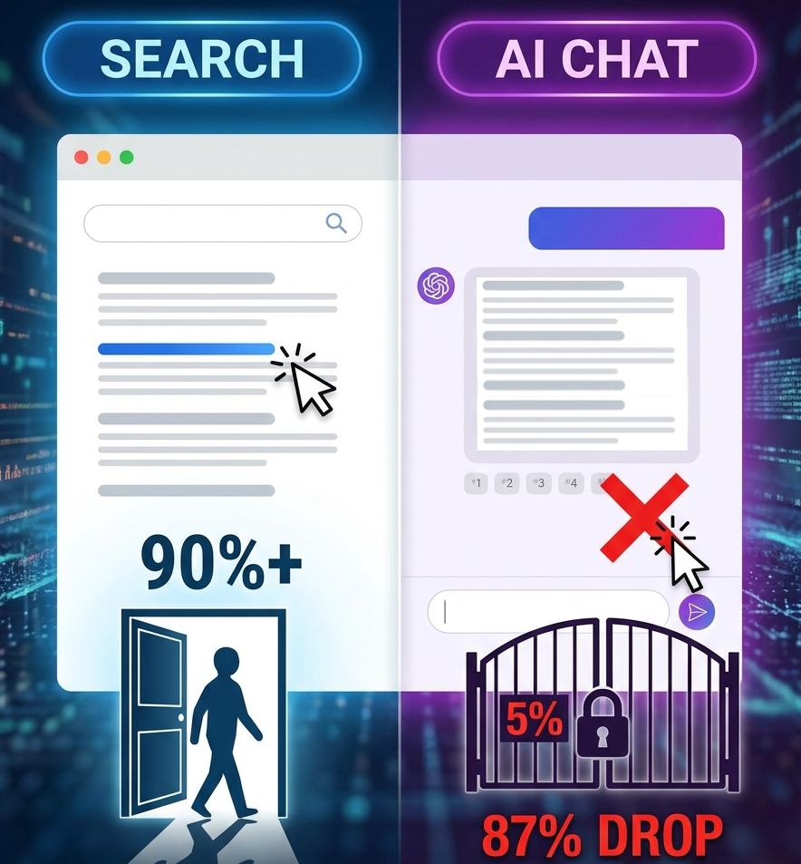 Search link clicks vs AI Chat link clicks